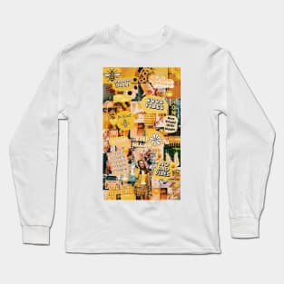 Aesthetic and Yellow Concept Moodboard Long Sleeve T-Shirt